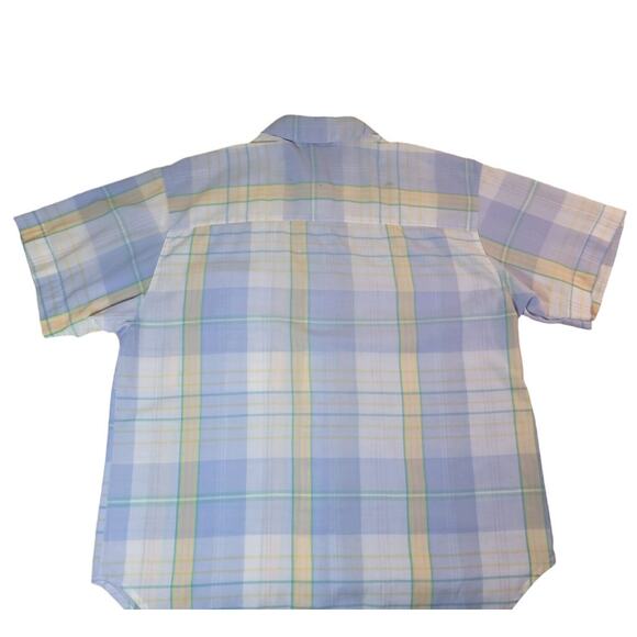 VTG Diane von Furstenberg Women’s M Blue Plaid Button-Up Shirt Blouse EUC - Picture 2 of 10